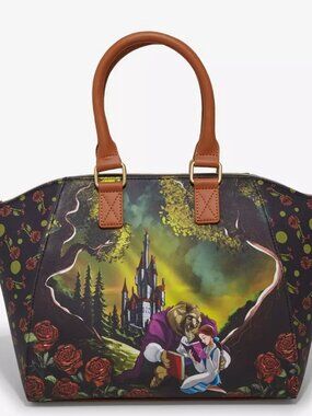 Loungefly Disney Beauty And The Beast Castle Satchel Bag